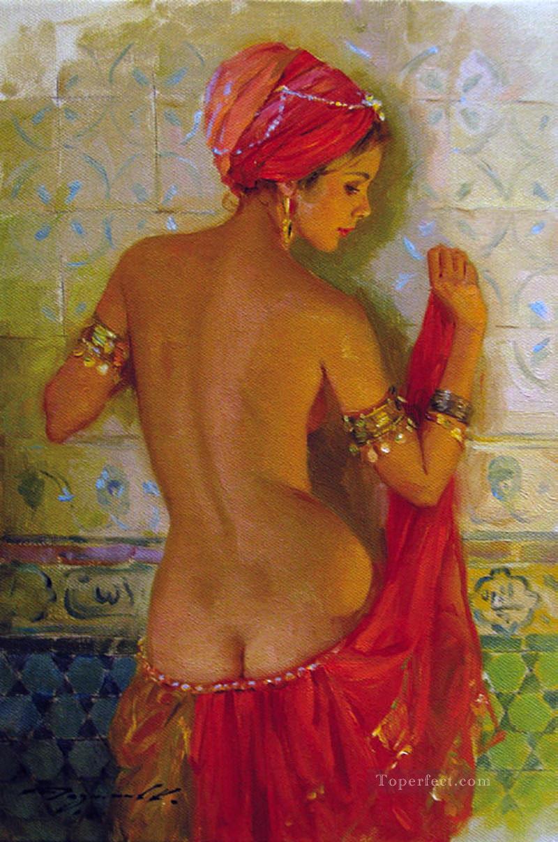 Pretty Lady KR 016 Impressionist nude Oil Paintings